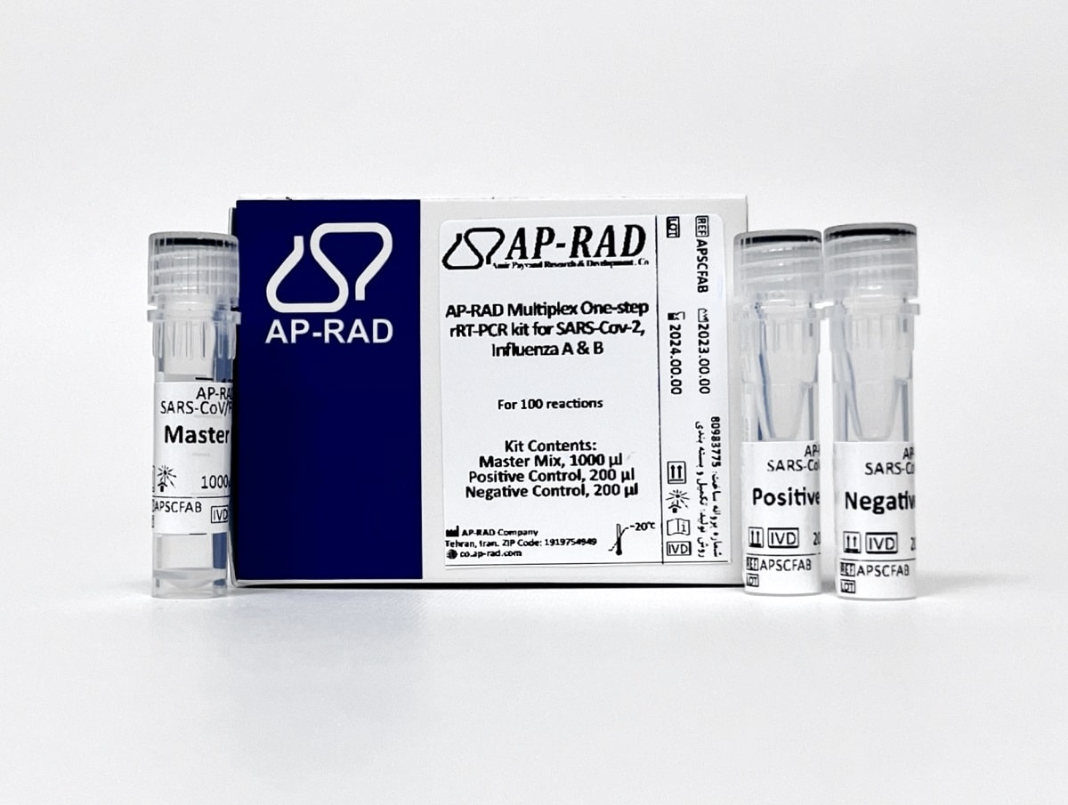 AP-RAD Multiplex One-step PRT-PCR kit for SARS-Cov-2, Influenza A & B for 100 reactions